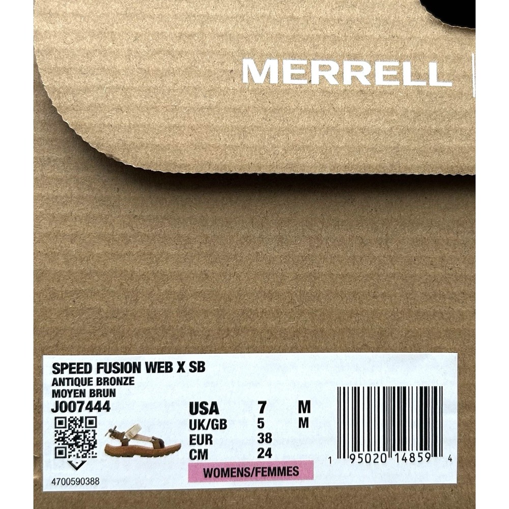 Merrell Womens Speed Fusion Sport Sandals Size 7 Bronze Hiking Outdoor Trail - Picture 12 of 13